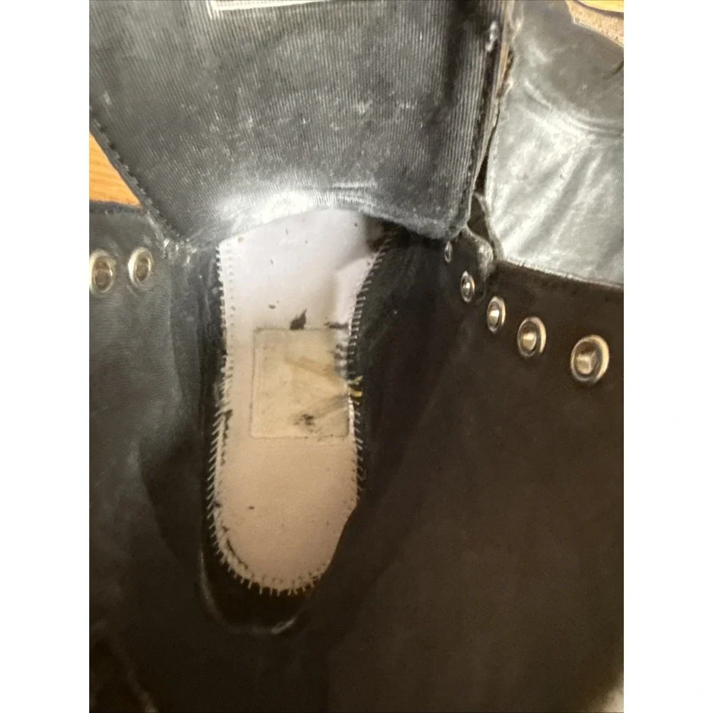 Dr. Martens Combs Leather Black Boots LA004 Men's Size 11 Women's 12